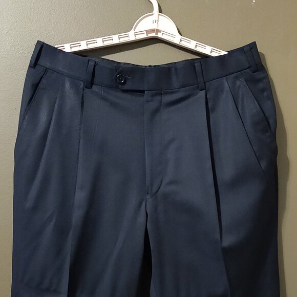 Brooks Brothers Navy Blue 100% Wool 2 Piece Suit 40S/ 34 W - Picture 3 of 10